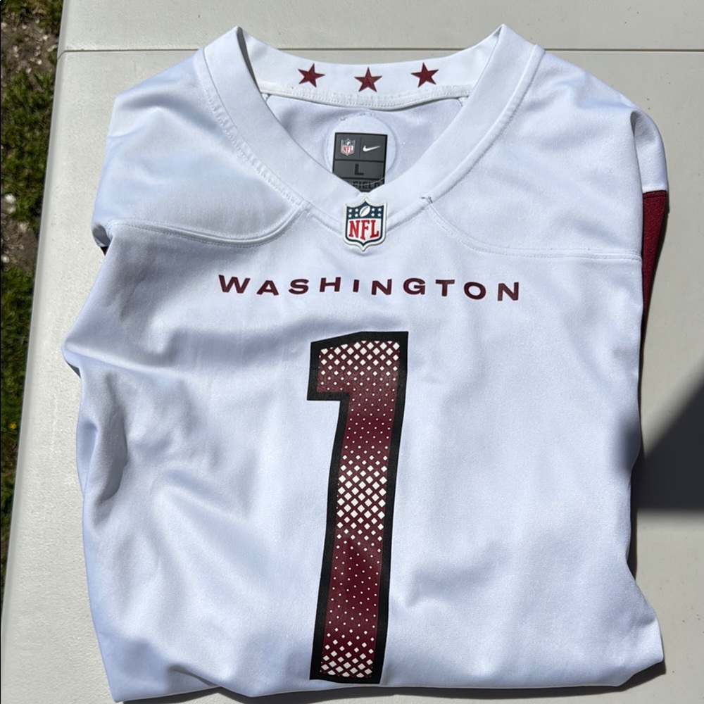Men's L White Washington Commanders Jahan Dotson Jersey